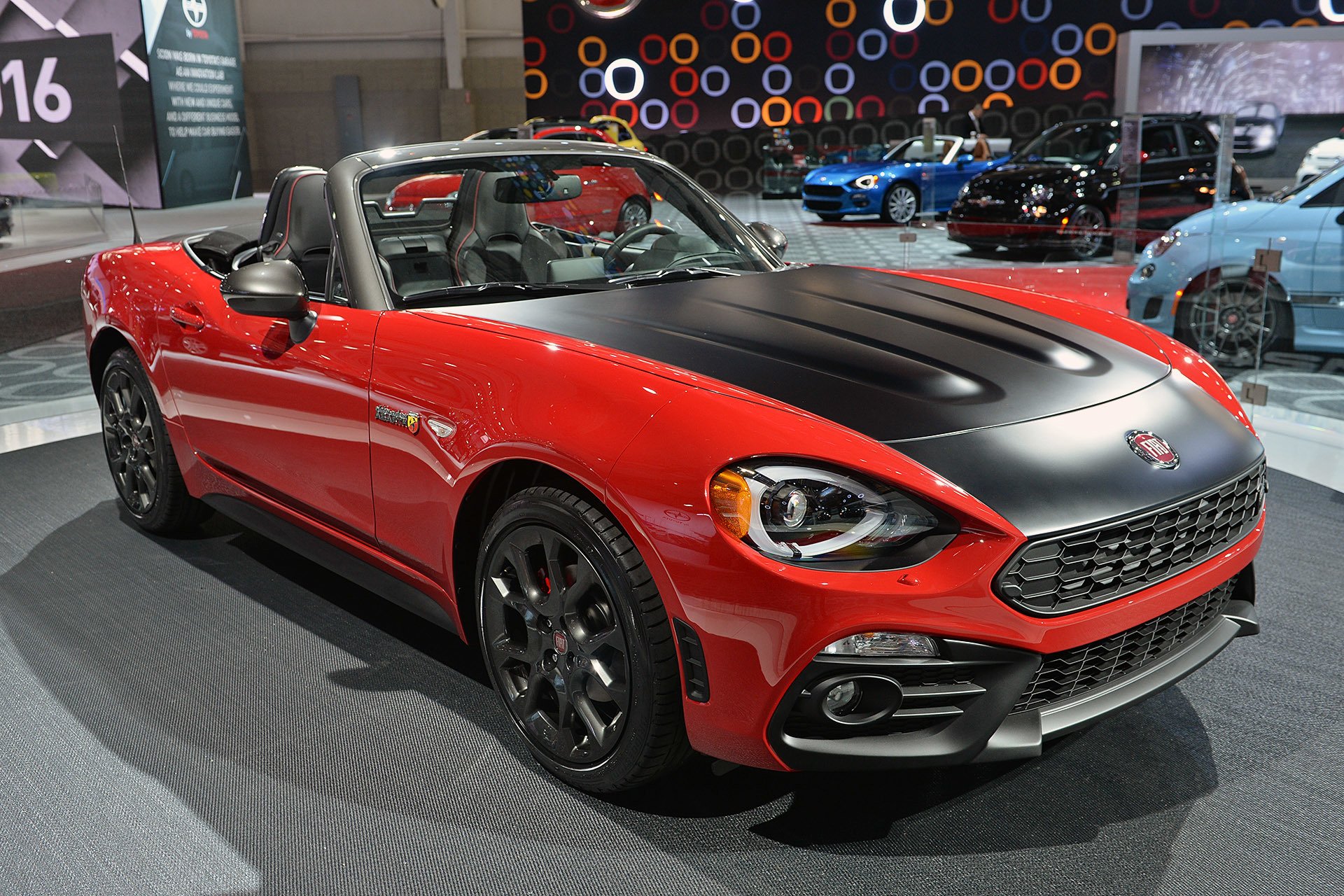 new, York, Auto, Shows, 2016, Cars, Fiat, 124, Spider, Elaborazione, Abarth Wallpaper