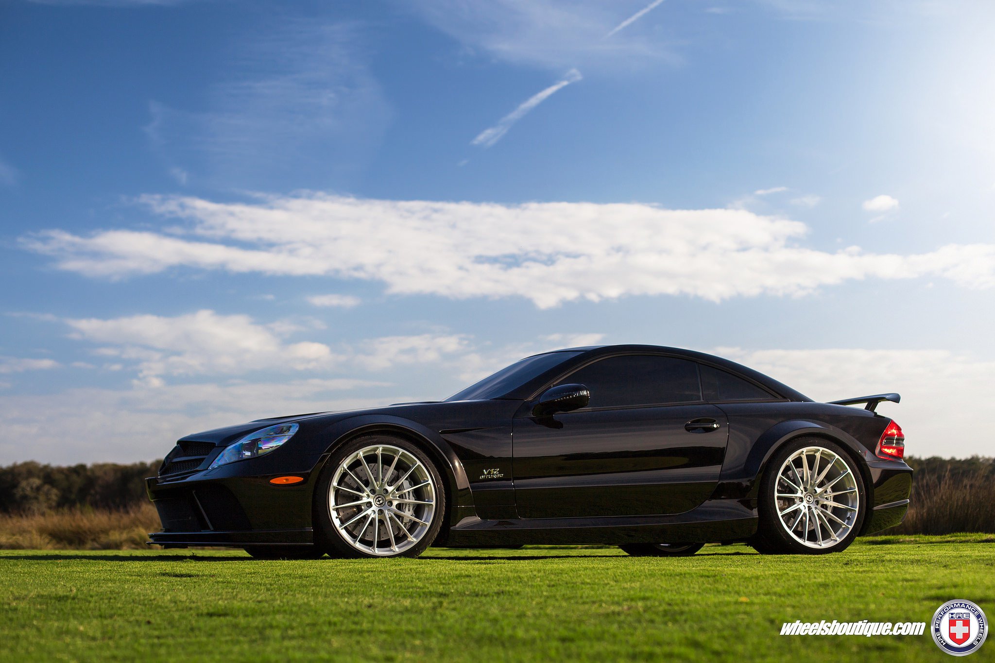 sl65, Mercedes, Black, Series, Hre, Wheels, Cars, Black Wallpaper