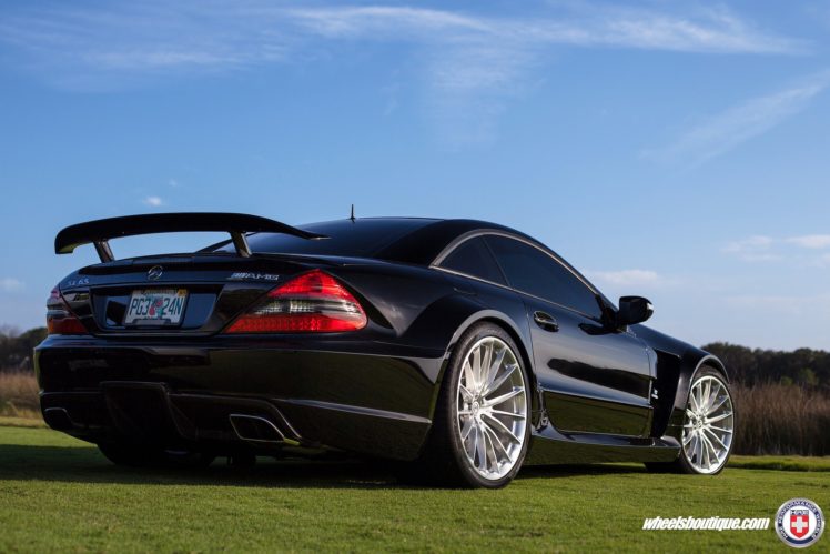 sl65, Mercedes, Black, Series, Hre, Wheels, Cars, Black HD Wallpaper Desktop Background