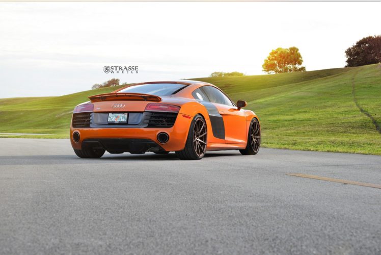 orange, Audi, R8, Strasse, Wheels, Cars HD Wallpaper Desktop Background