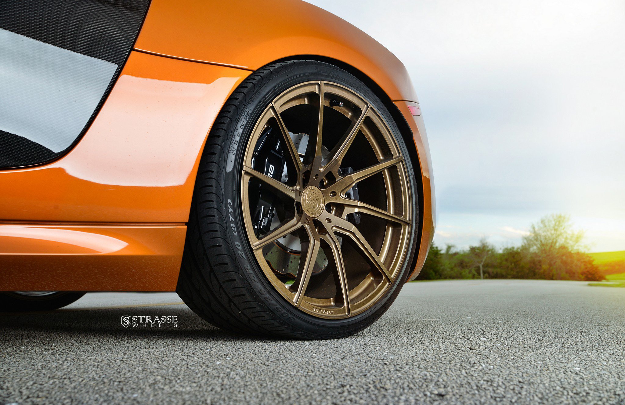 orange, Audi, R8, Strasse, Wheels, Cars Wallpaper