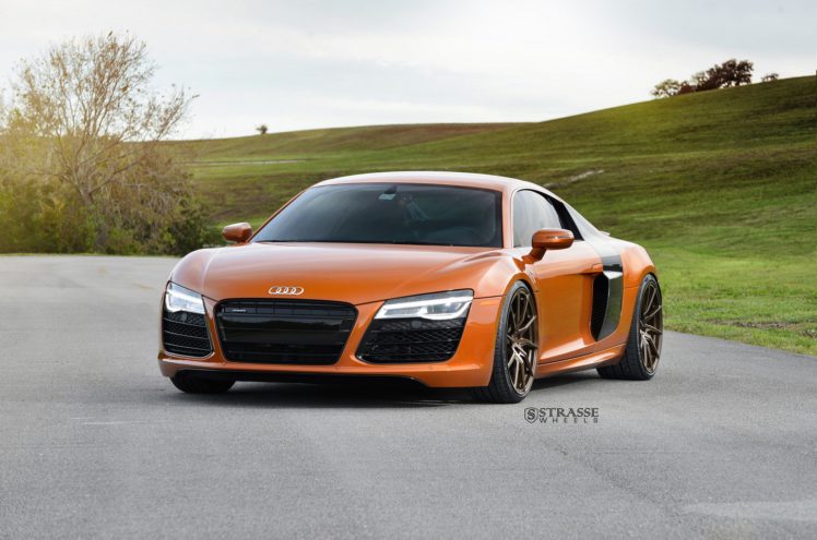 orange, Audi, R8, Strasse, Wheels, Cars HD Wallpaper Desktop Background
