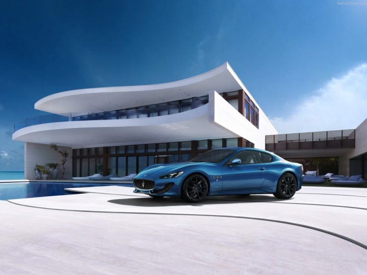 2013, Maserati, Gran, Turismo, Sport, Cars, Blue HD Wallpaper Desktop Background