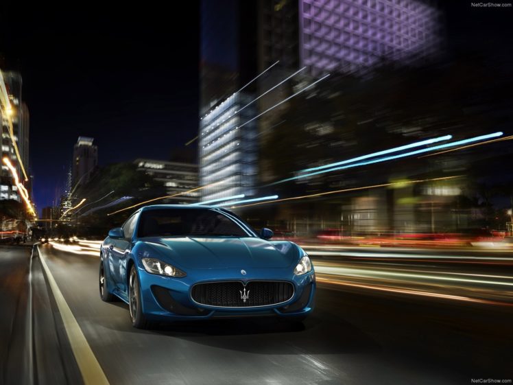 2013, Maserati, Gran, Turismo, Sport, Cars, Blue HD Wallpaper Desktop Background