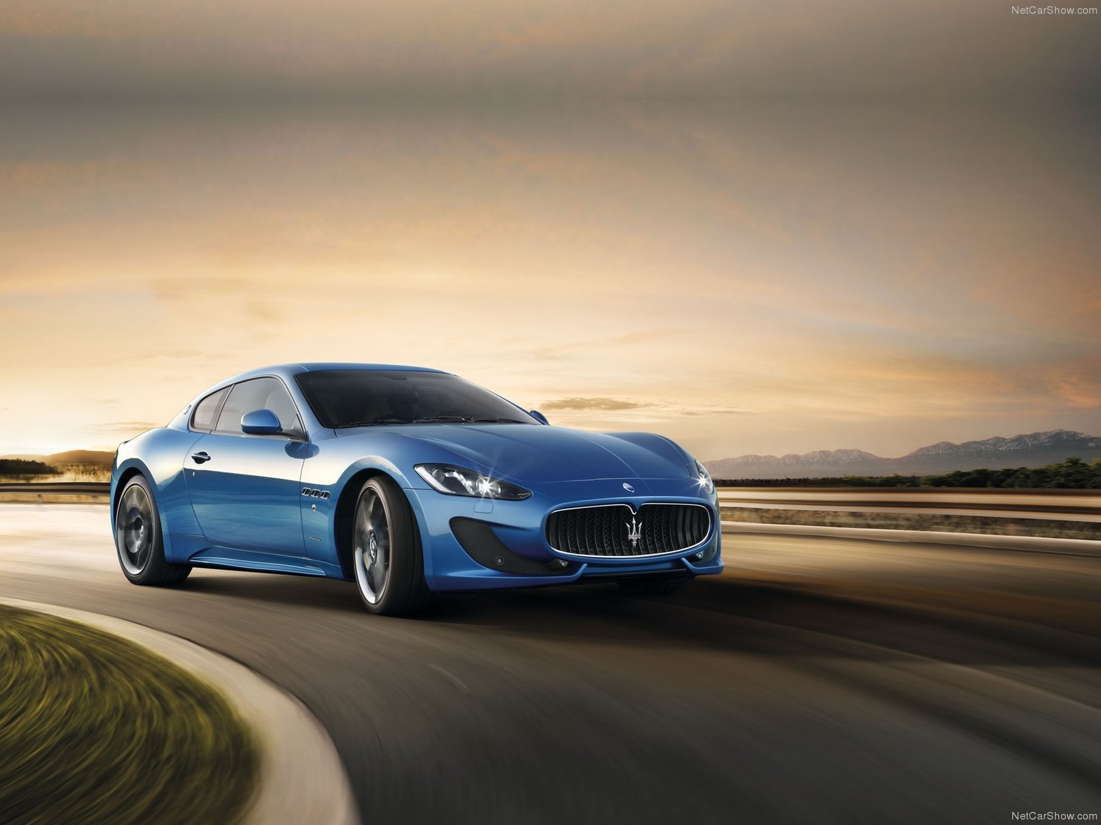 2013, Maserati, Gran, Turismo, Sport, Cars, Blue Wallpaper