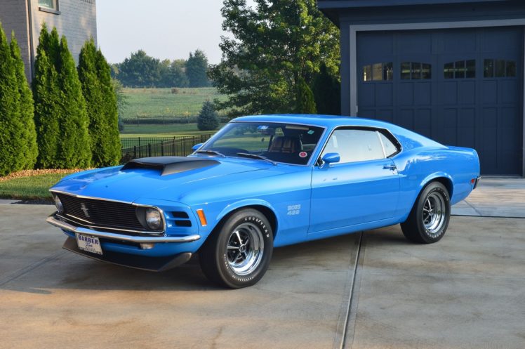 1970, Boss, 429, Mustang, Cars, Blue HD Wallpaper Desktop Background