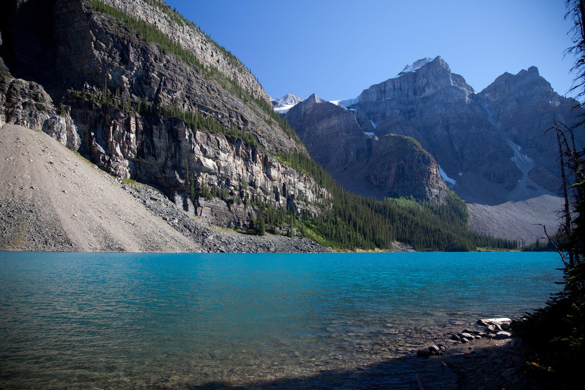 canada, Alberta, Sky, Mountains, Trees, Lake Wallpaper