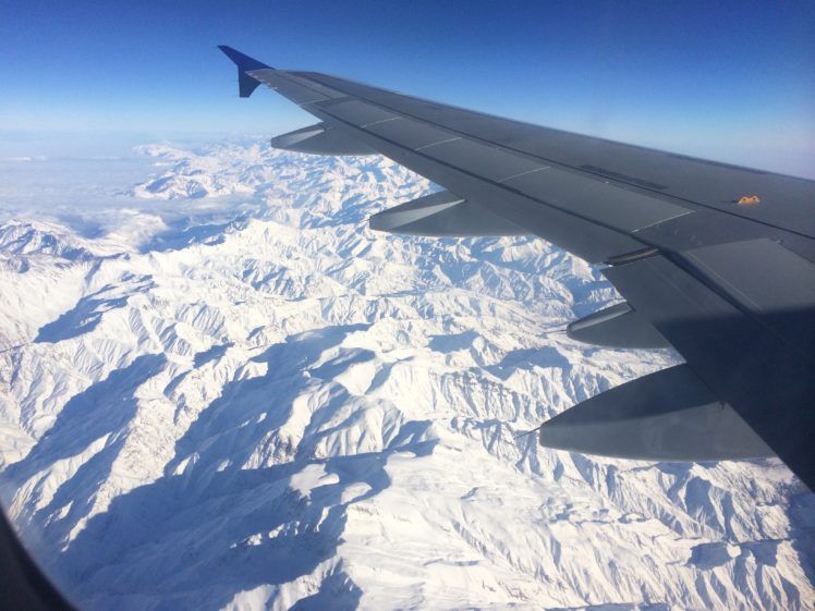 sky, Flight, Plane, Mountains, Snow, Winter, Travel HD Wallpaper Desktop Background