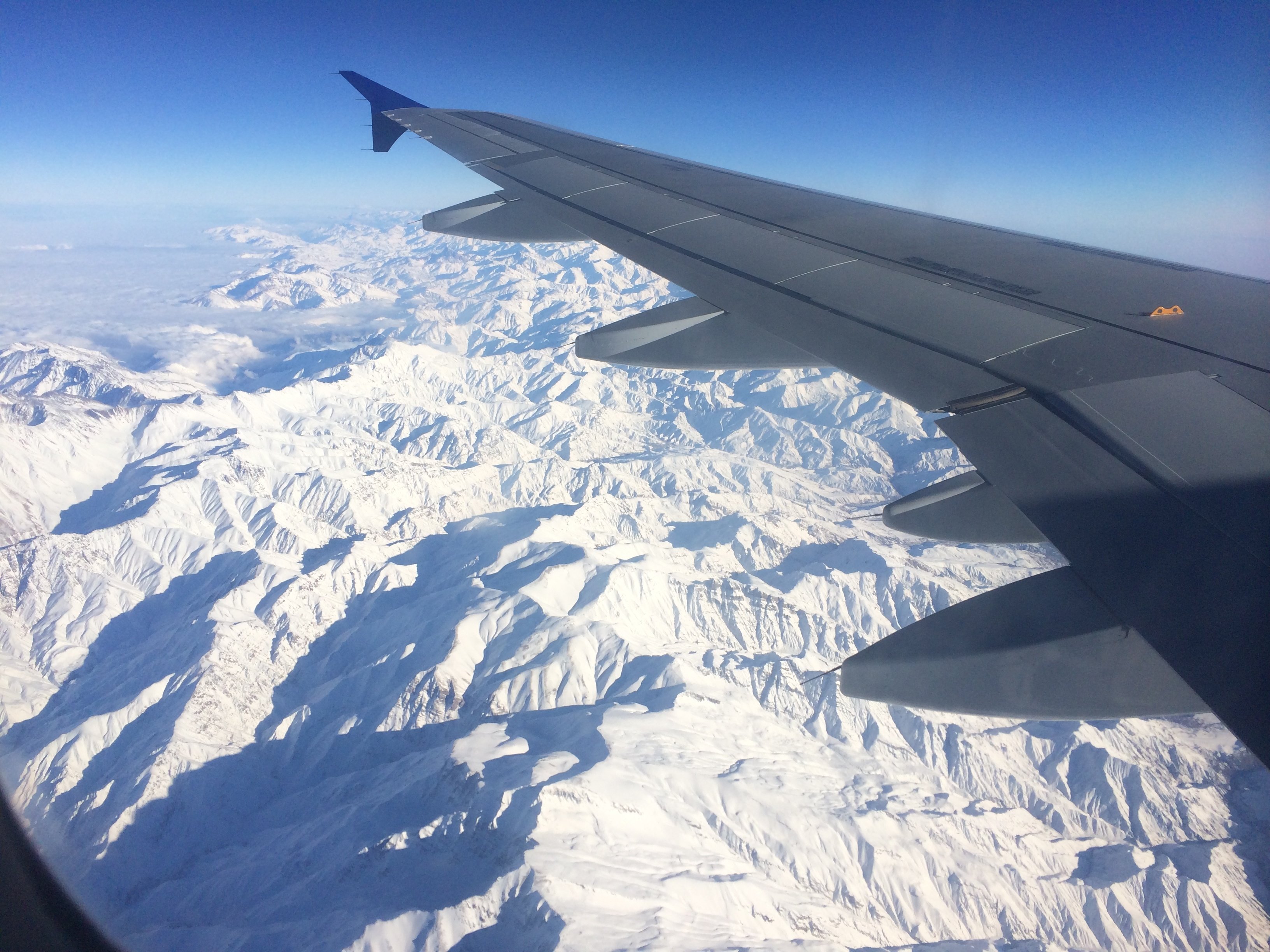 sky, Flight, Plane, Mountains, Snow, Winter, Travel Wallpaper