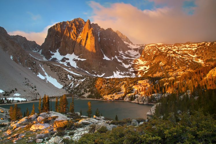 big, Pine, Canyon, Sierra, Nevada, Spain, Mountains, Snow, Trees, Lake HD Wallpaper Desktop Background