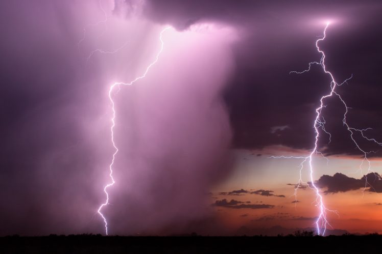 lightning, Storm, Sky, Clouds, Element HD Wallpaper Desktop Background