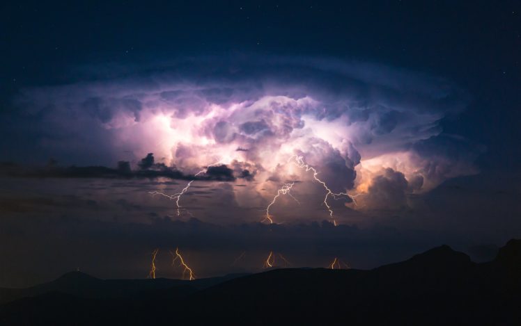 lightning, Storm, Sky, Clouds HD Wallpaper Desktop Background