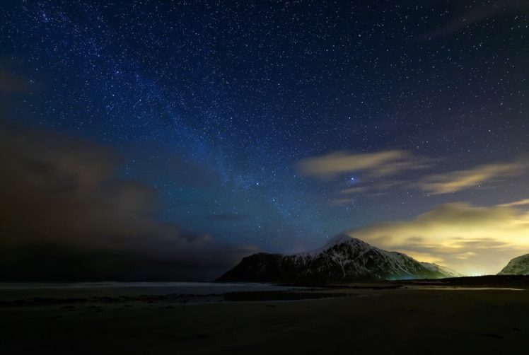 night, Sky, Sea HD Wallpaper Desktop Background