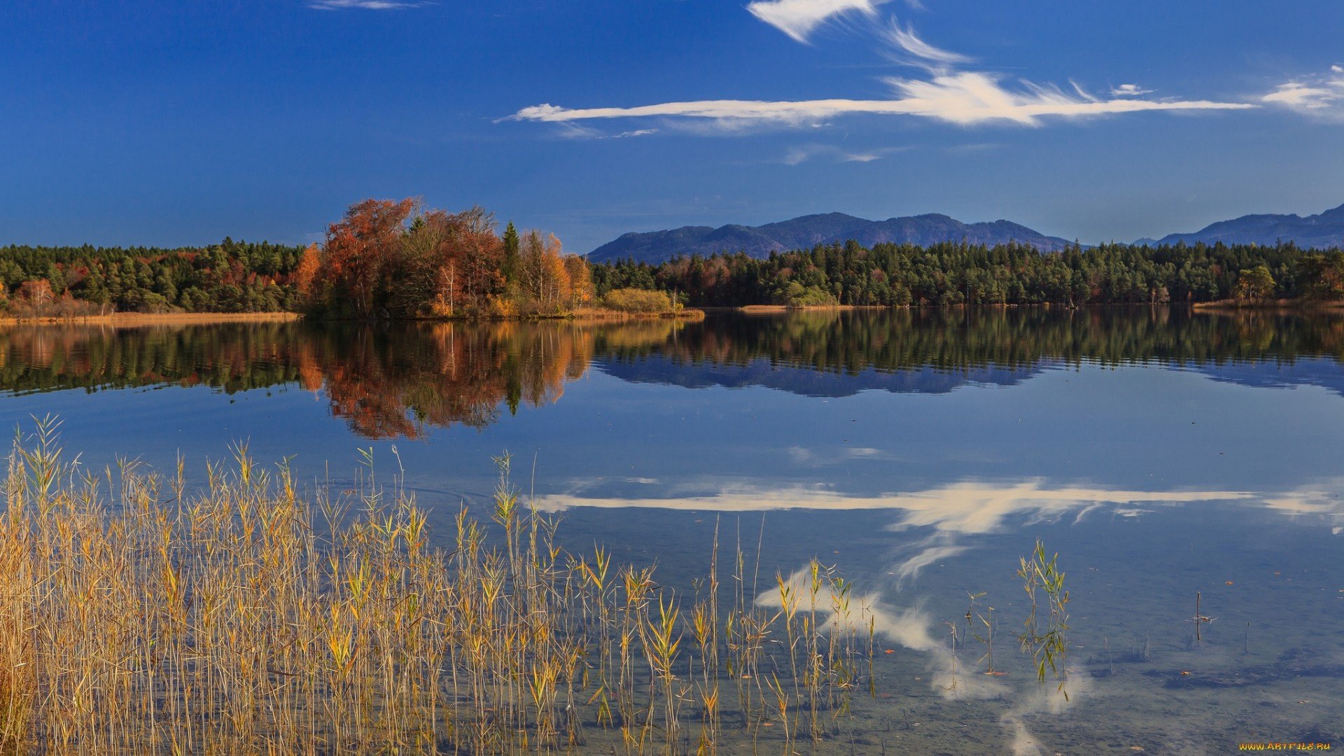 lake, Autumn Wallpaper