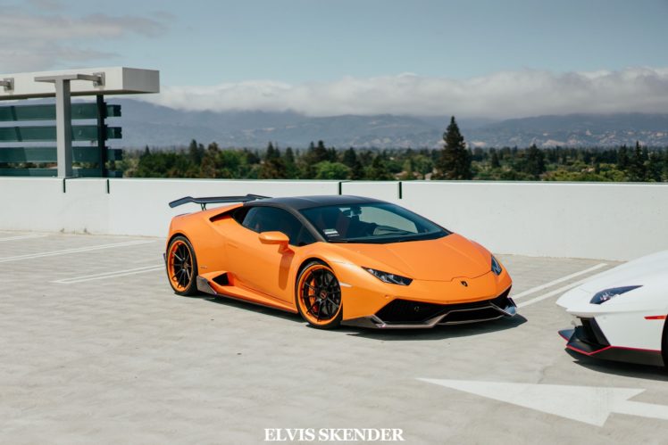 orange, Lamborghini, Huracan, Cars, Modified HD Wallpaper Desktop Background