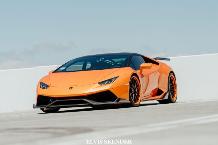 orange, Lamborghini, Huracan, Cars, Modified HD Wallpaper Desktop Background