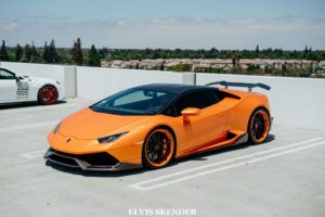 orange, Lamborghini, Huracan, Cars, Modified