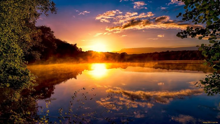 sunrise, Sunset, Lake, Reflection HD Wallpaper Desktop Background