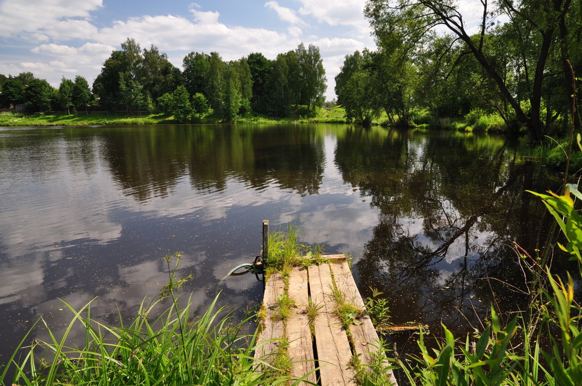 lake, Pier, Nature Wallpaper