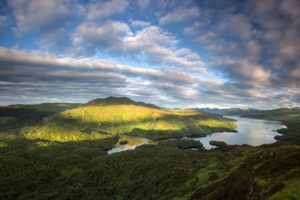scotland, Scenery, Lake, Sky, Clouds, Loch, Katrine, Nature