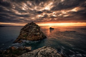 scenery, Sunrises, And, Sunsets, Sea, Crag, Clouds, Nature