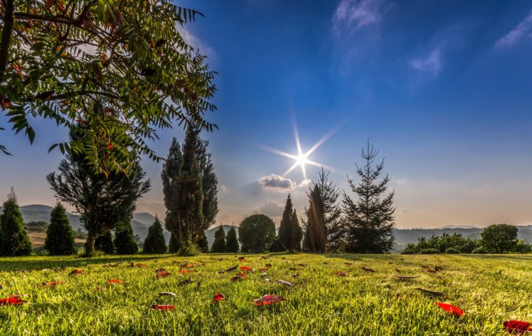 croatia, Scenery, Sky, Trees, Grass, Trakoscan, Nature HD Wallpaper Desktop Background