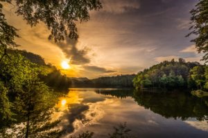 croatia, Scenery, Sunrises, And, Sunsets, Lake, Sky, Forests, Branches, Lake, Trakoscan, Nature