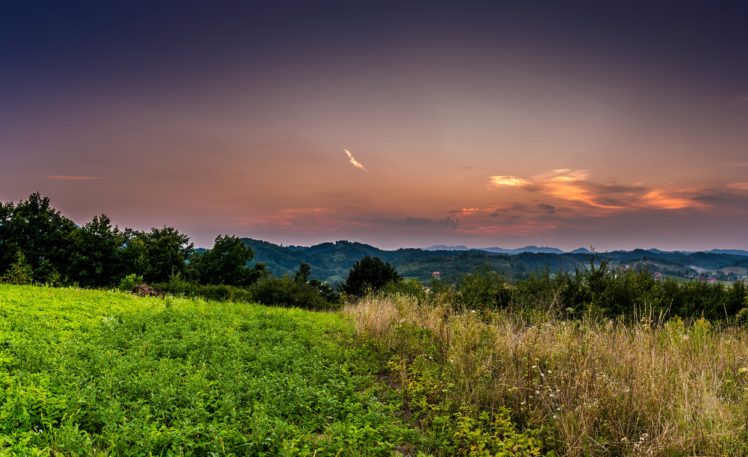 scenery, Sunrises, And, Sunsets, Sky, Grass, Nature HD Wallpaper Desktop Background