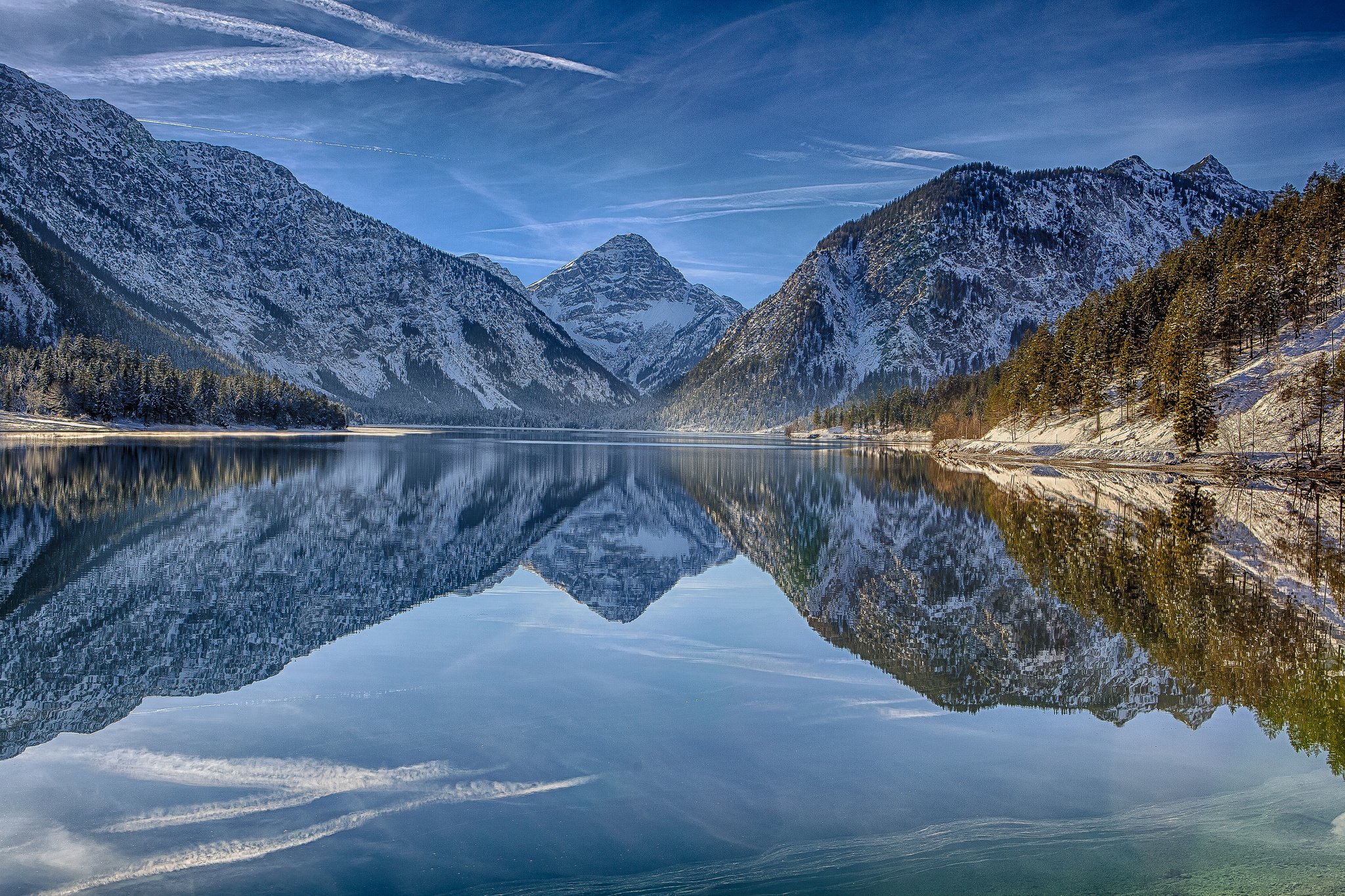 austria, Mountains, Lake, Scenery, Lake, Plansee, Tirol, Alps, Nature Wallpaper