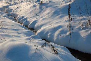 closeup, Snow, Nature