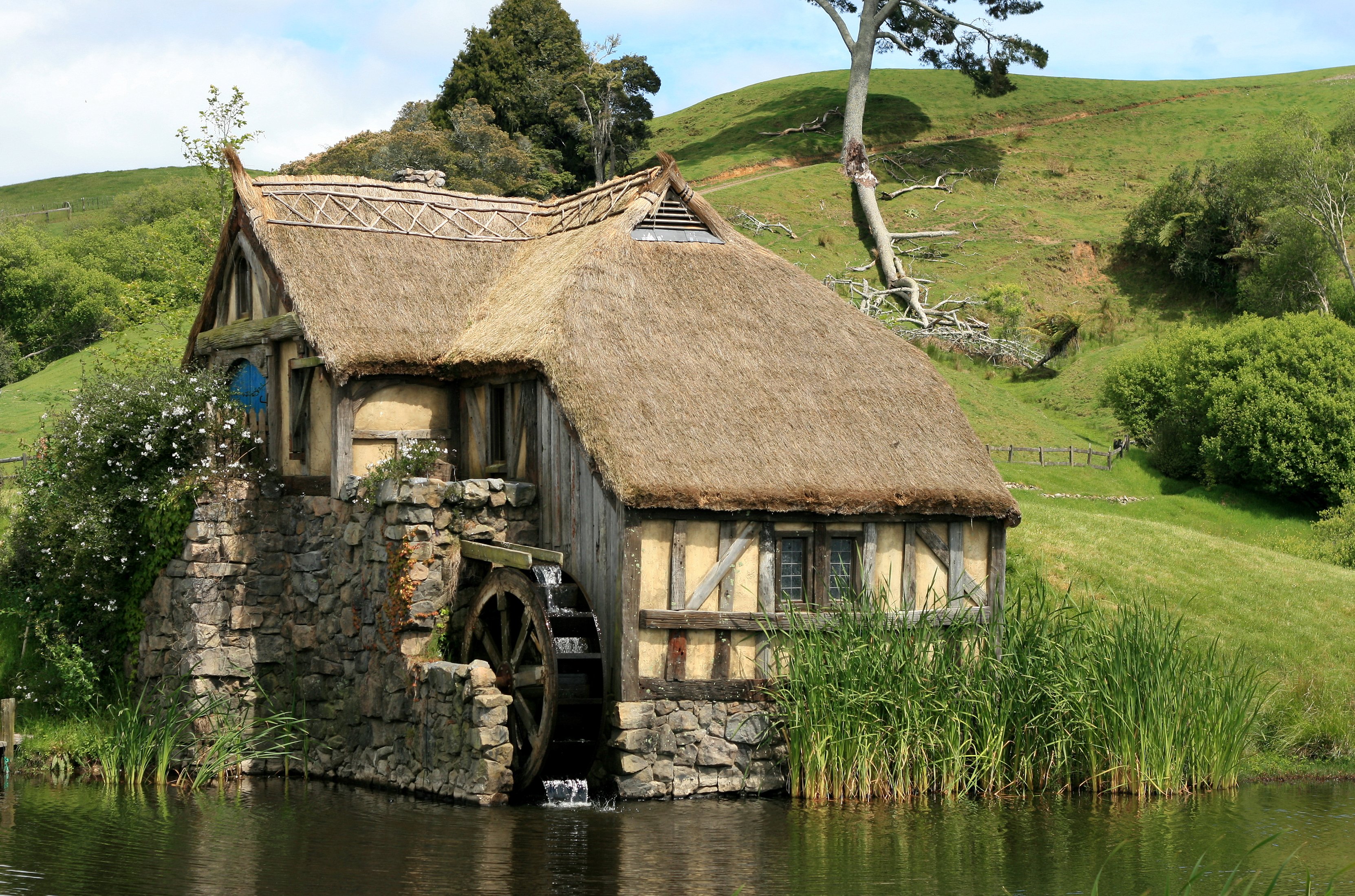 new, Zealand, Parks, Houses, Pond, Matamata, Hobbiton, Park, Nature Wallpaper