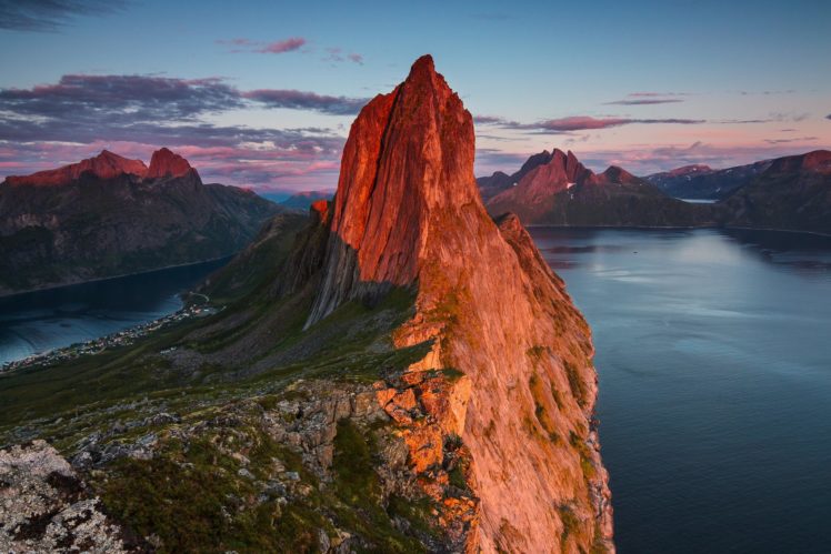 mountains, Norway, Evening, Crag, Nature HD Wallpaper Desktop Background
