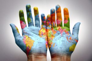 world, Hands, Worldmap, Creative