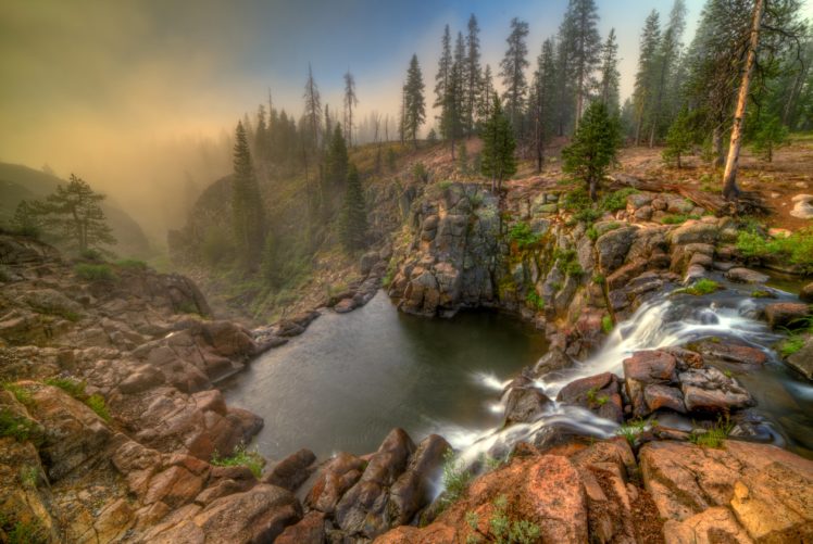usa, Waterfalls, Lake, California, Canyon, Fir, Webber, Falls, Nature HD Wallpaper Desktop Background