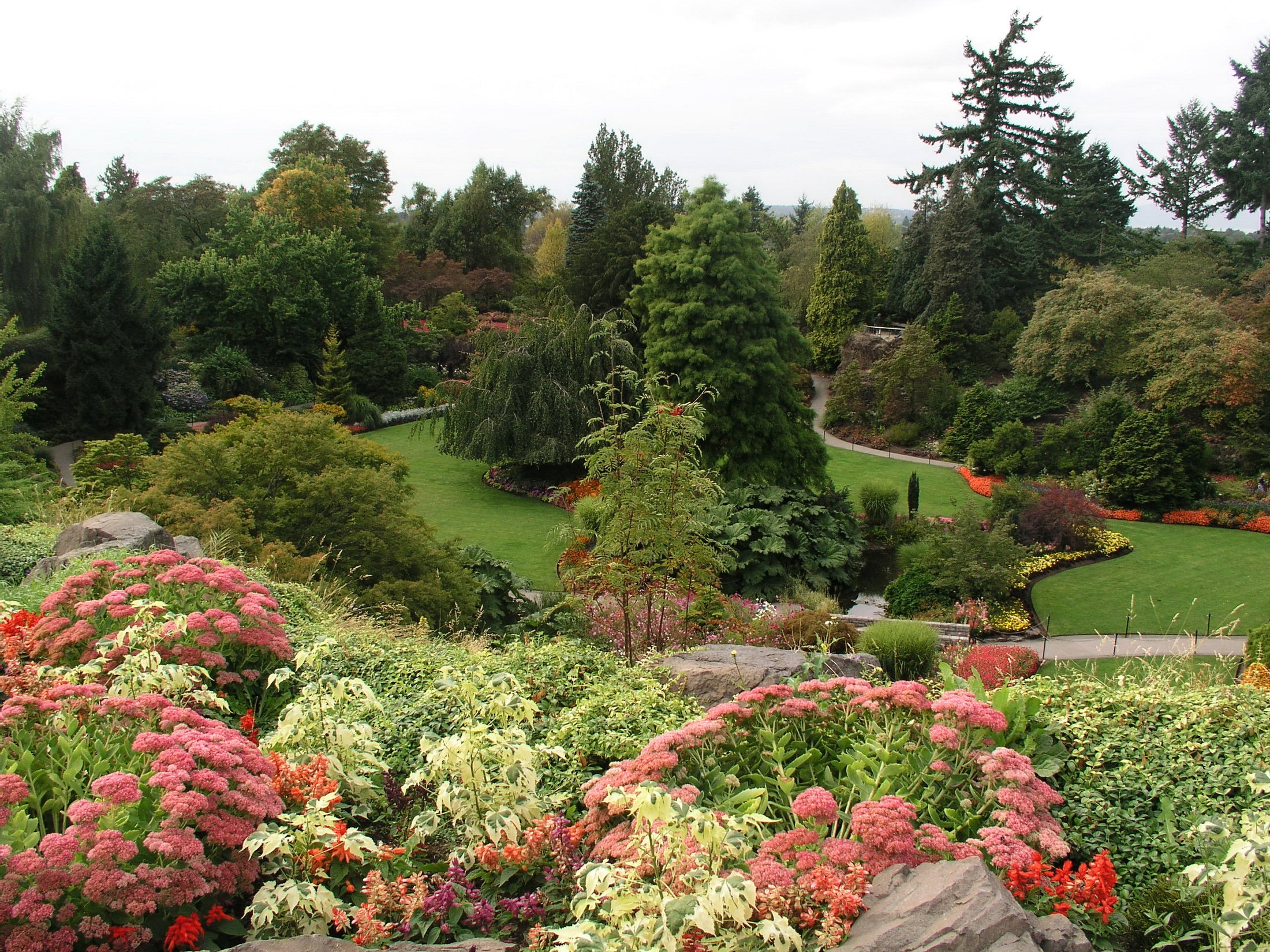 canada, Gardens, Vancouver, Trees, Shrubs, Lawn, Queen, Elizabeth, Garden, Nature Wallpaper