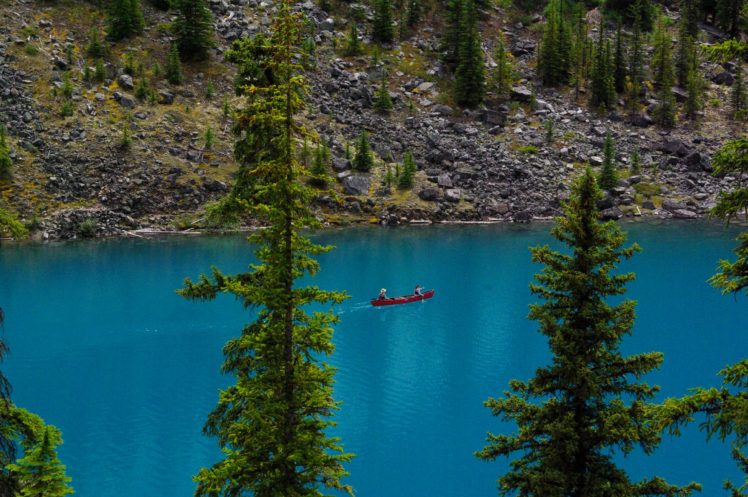 canada, Lake, Parks, Banff, Fir, Moraine, Lake, Nature HD Wallpaper Desktop Background