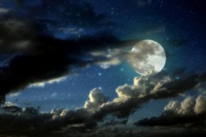 sky, Moon, Clouds, Nature