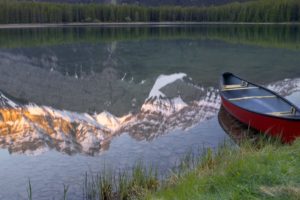 boats, Mountains, Lake, Canada, Banff, Alberta, Nature