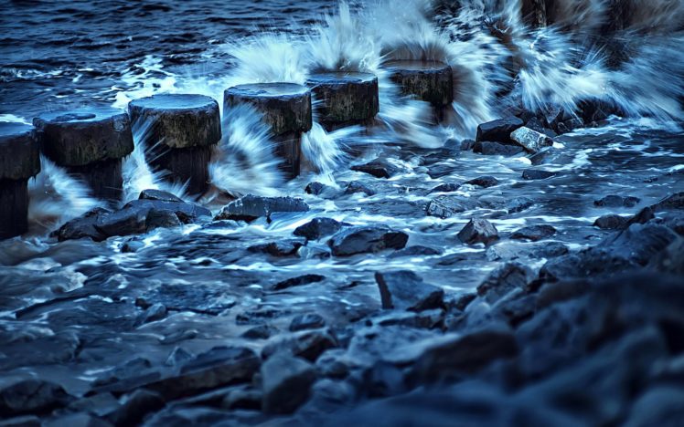 sea, Stones, Waves, Nature HD Wallpaper Desktop Background