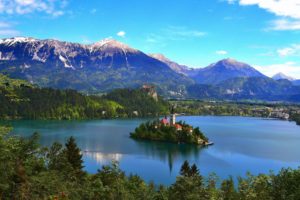 mountains, Lake, Scenery, Slovenia, Bled, Nature