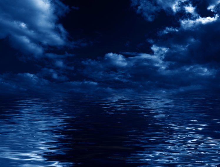 scenery, Sea, Sky, Clouds, Night, Nature HD Wallpaper Desktop Background