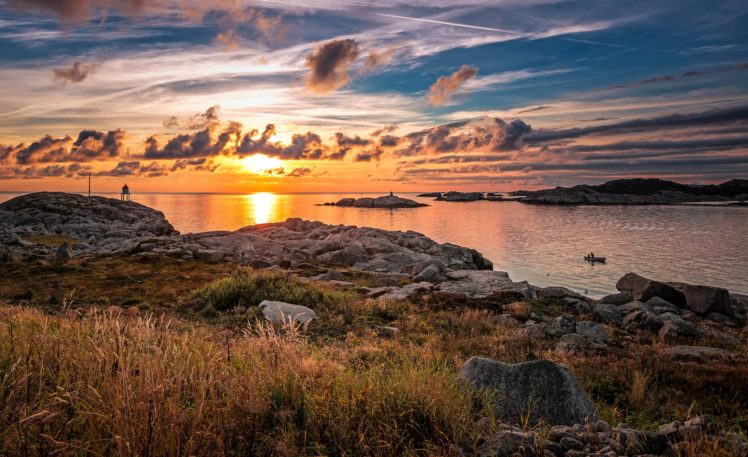 norway, Scenery, Sunrises, And, Sunsets, Coast, Stones, Clouds, Rogaland, Nature HD Wallpaper Desktop Background