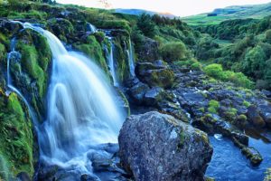 scotland, Waterfalls, Stones, Moss, Loup, Of, Fintry, Nature