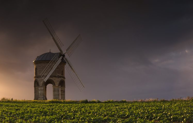 fields, Mill, Nature HD Wallpaper Desktop Background