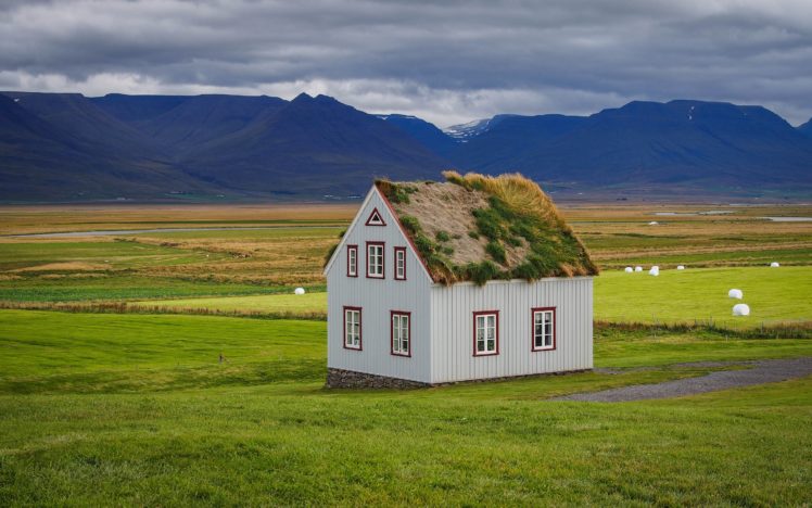 houses, Grasslands, Iceland, Grass, Sod house, Nature HD Wallpaper Desktop Background