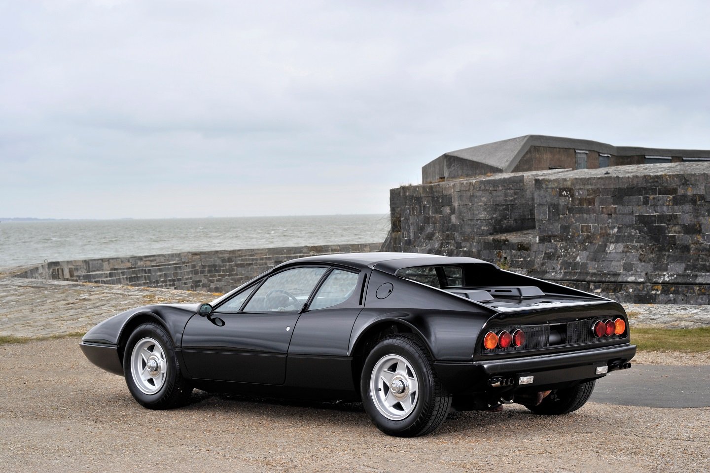 ferrari, 365, Gt4, Berlinetta, Boxer, Black, Cars, 1973 Wallpaper