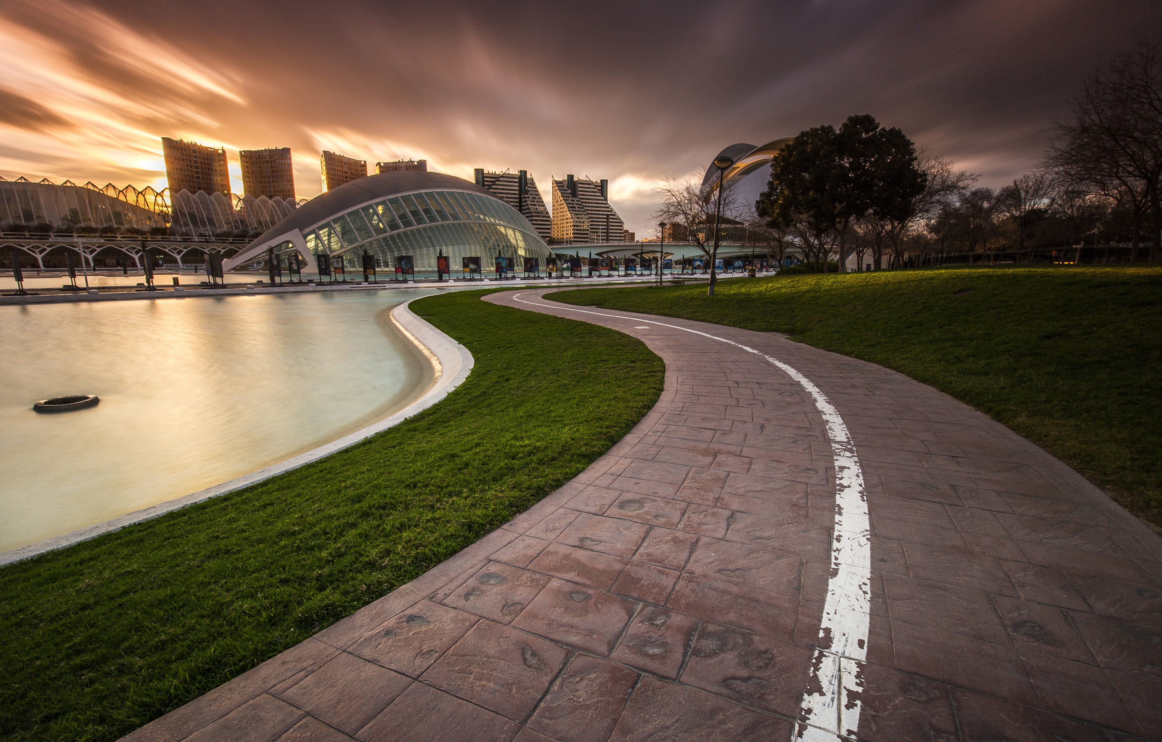 spain, Houses, Lawn, Pavement, Valencia, Cities Wallpaper