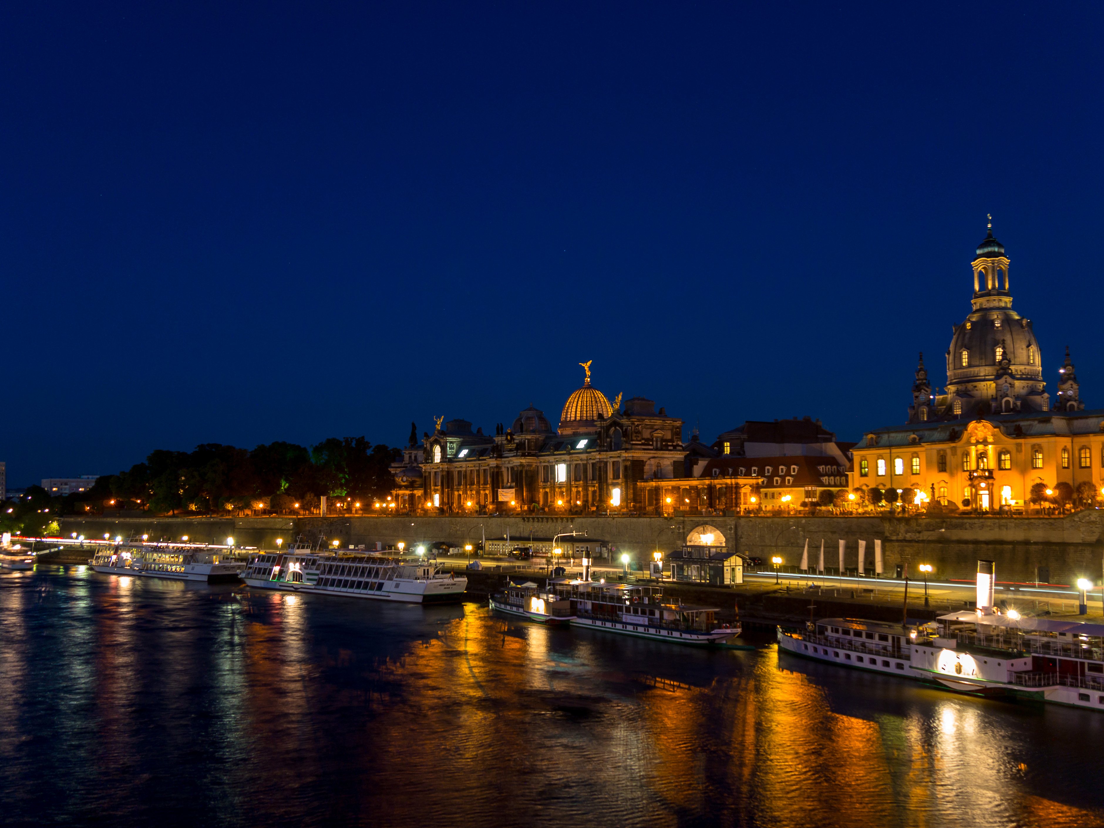 dresden, Germany, Houses, Rivers, Marinas, Ships, Night, Cities Wallpaper