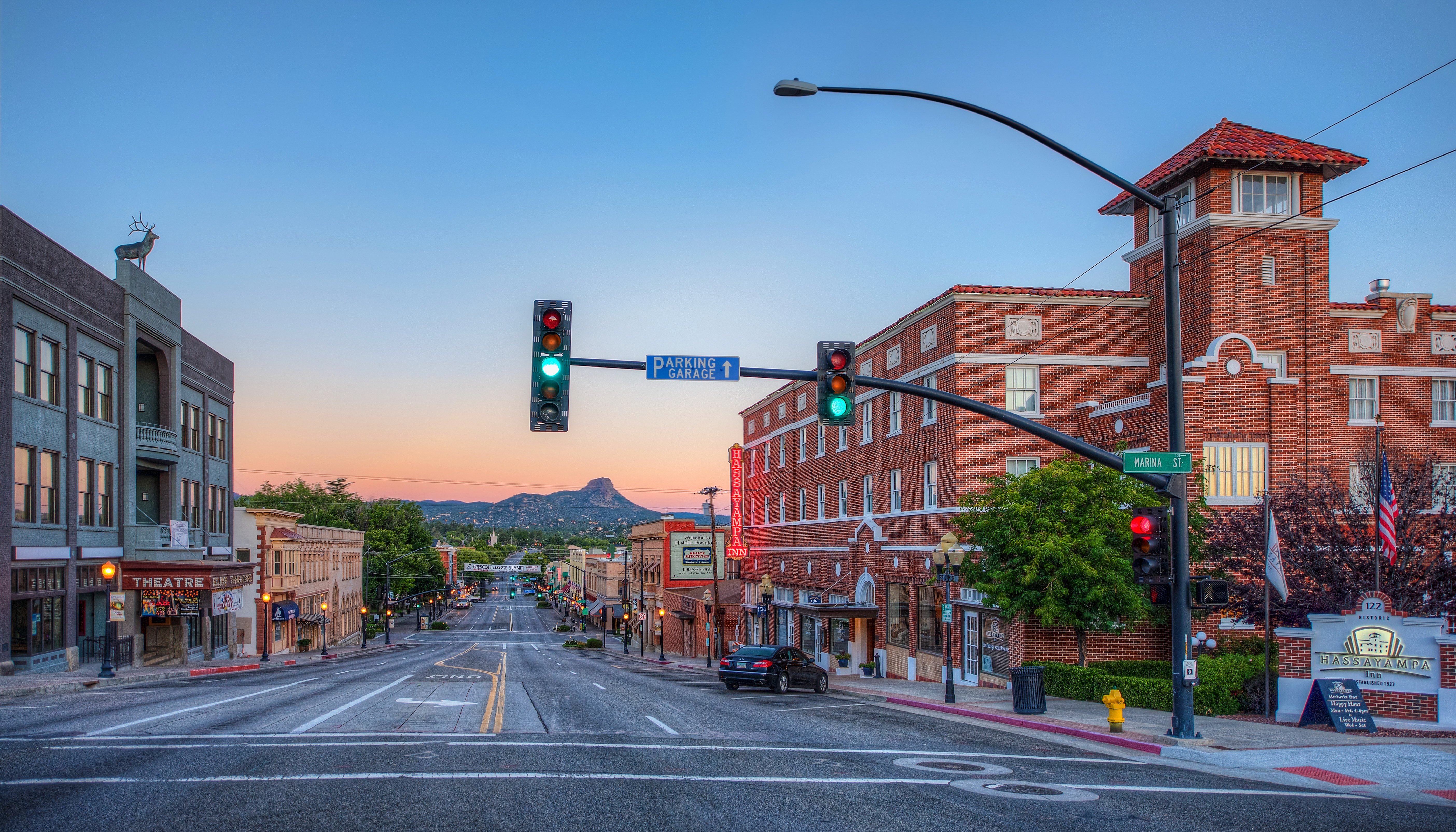 usa, Houses, Roads, Evening, Street, Prescott, Arizona, Cities Wallpaper