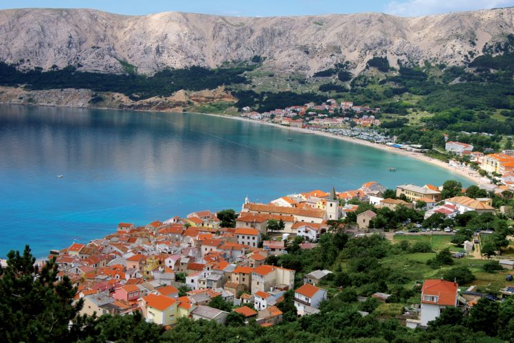 croatia, Houses, Coast, Baska, Krk, Island, Cities HD Wallpaper Desktop Background